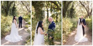 Charleston, SC Elopement at Hampton Park, First Look